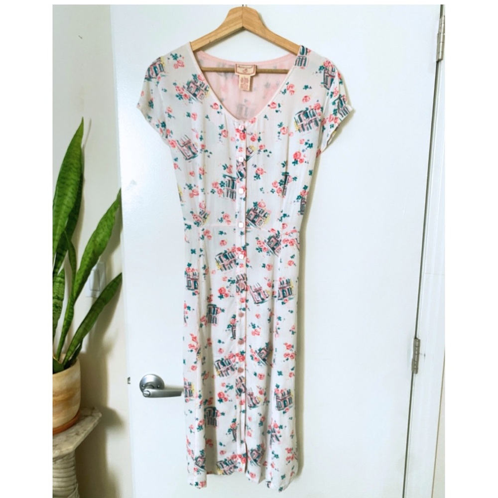 April Cornell Rose Cafe Print Dress